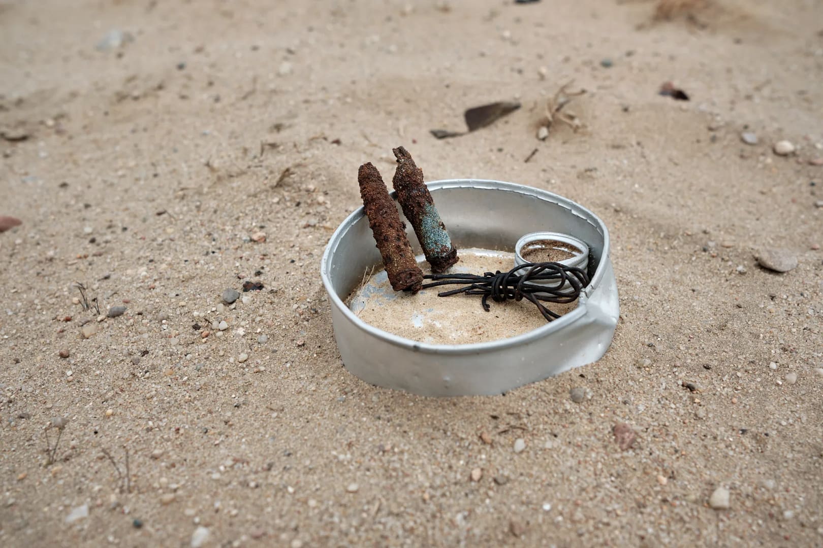 rusty AK-47 munition Lieberose Desert