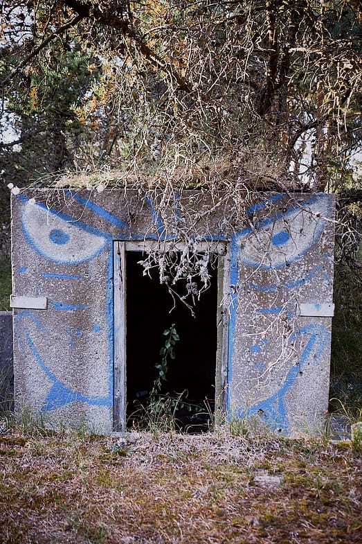 Graffiti at the abandoned NVA shooting range