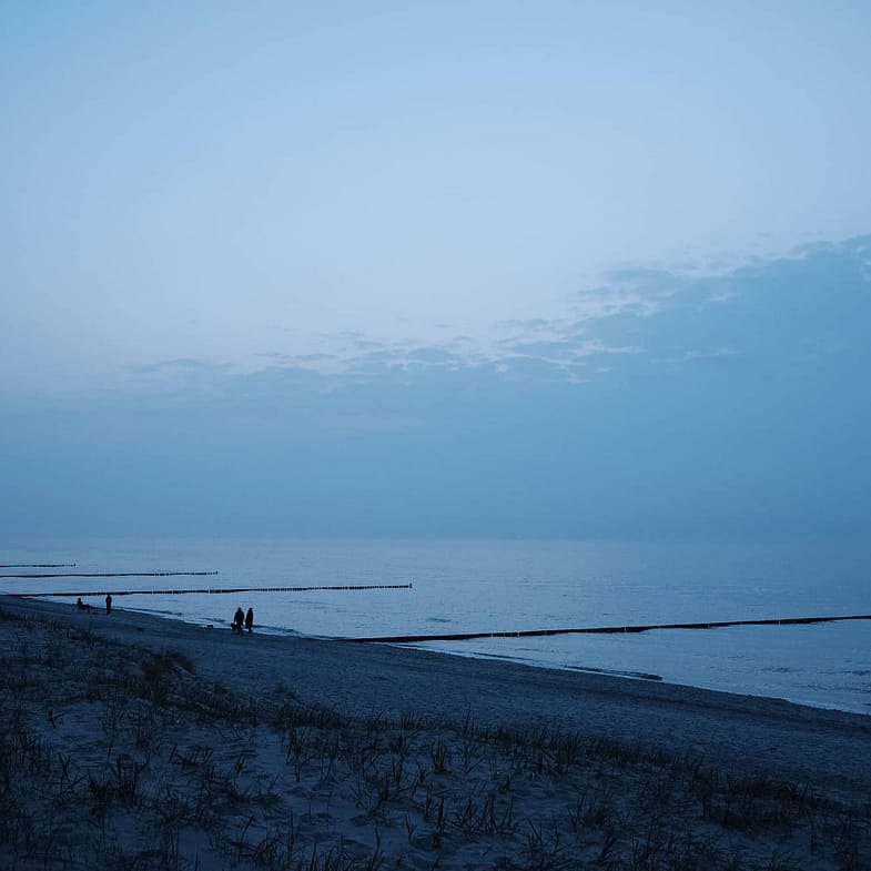 Baltic sea in twilight in Graal-Mueritz