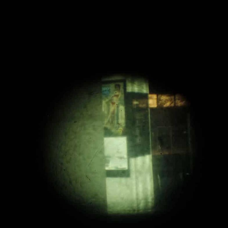 Through the viewfinder of Eclaire cinecamera